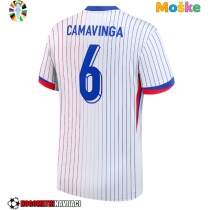 Moške Nogometnih dresov Francija Eduardo Camavinga #6 Gostujoči EP 2024 Kratki rokavi